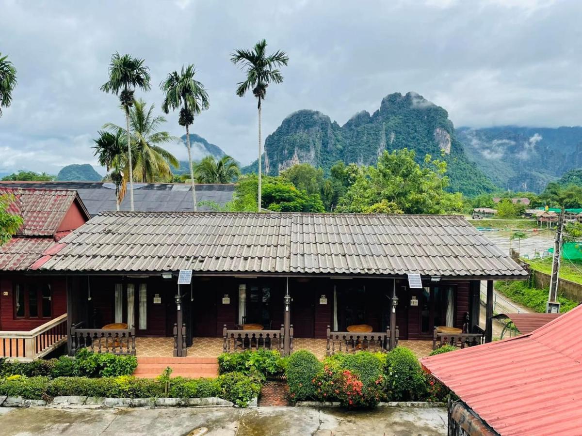 Bungalows Le Jardin Vangvieng Vangviang Kültér fotó